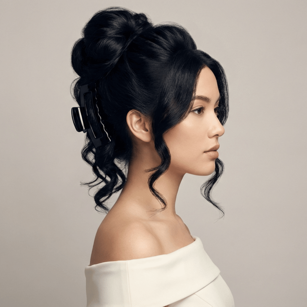 Voluminous Formal Updo with Large Claw Clip (Bridal / Occasion Look)
