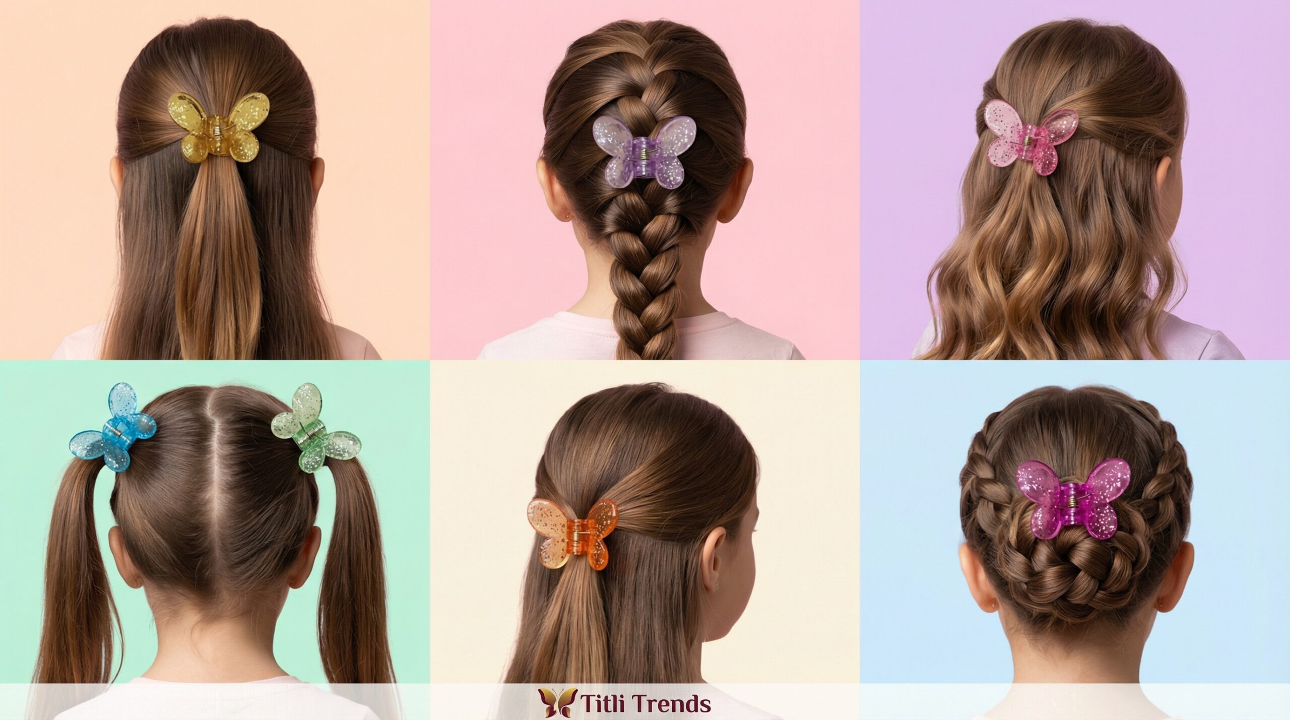 Transparent Butterfly Hair Claw Clips Small Acrylic Resin Hairpins for Girls & Women - Image 5