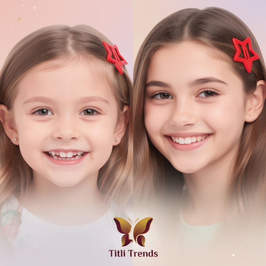 6 Pcs Kawaii Cartoon Star Hair Clips Set | Y2K Aesthetic Snap Barrettes for Girls - Image 7