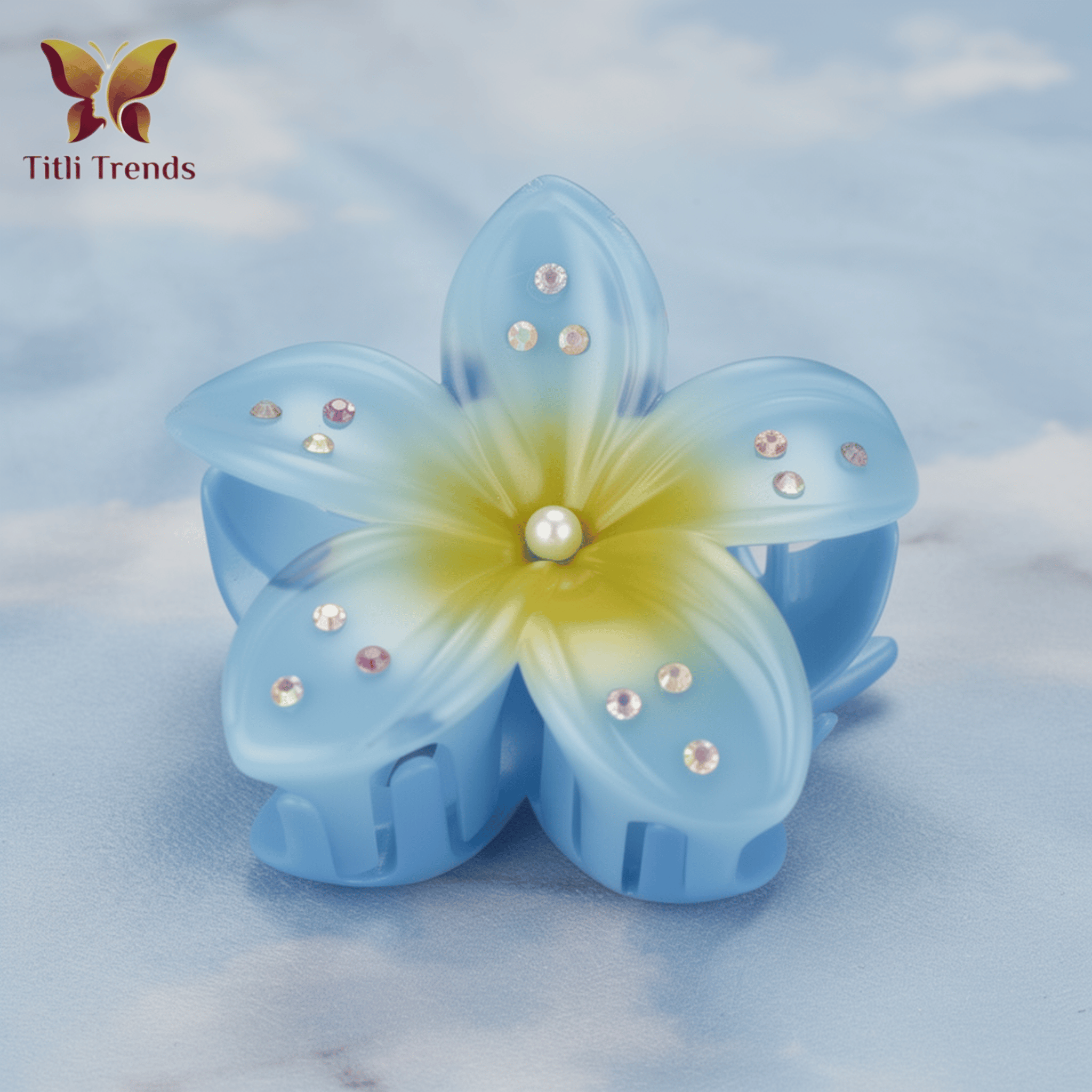 Aurora Bloom Floral Acrylic Hair Claw Clip Premium Flower Hair Clip for Women & Girls - Image 15