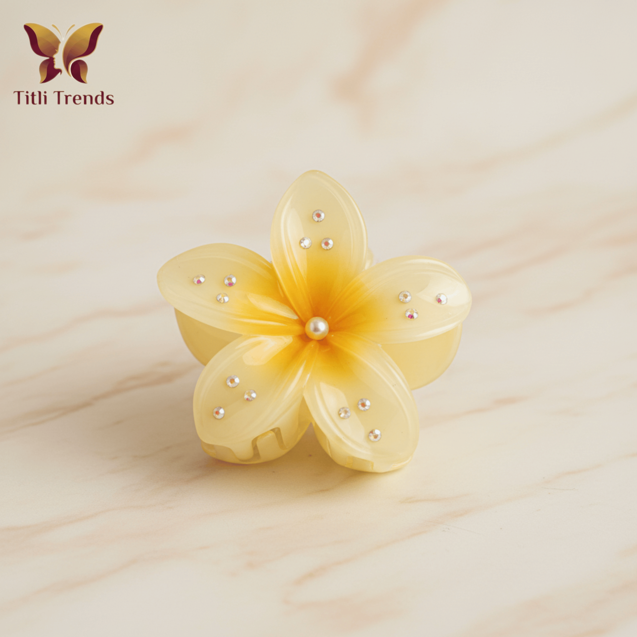 Aurora Bloom Floral Acrylic Hair Claw Clip Premium Flower Hair Clip for Women & Girls - Image 17