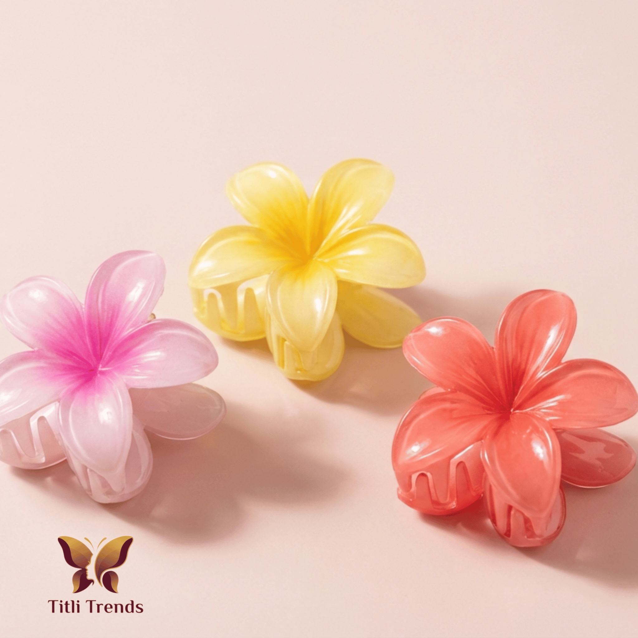 Bloom Glow Floral Claw Hair Clip Elegant Acrylic Flower Hair Clip Strong Hold Stylish Hair Accessory - Image 6