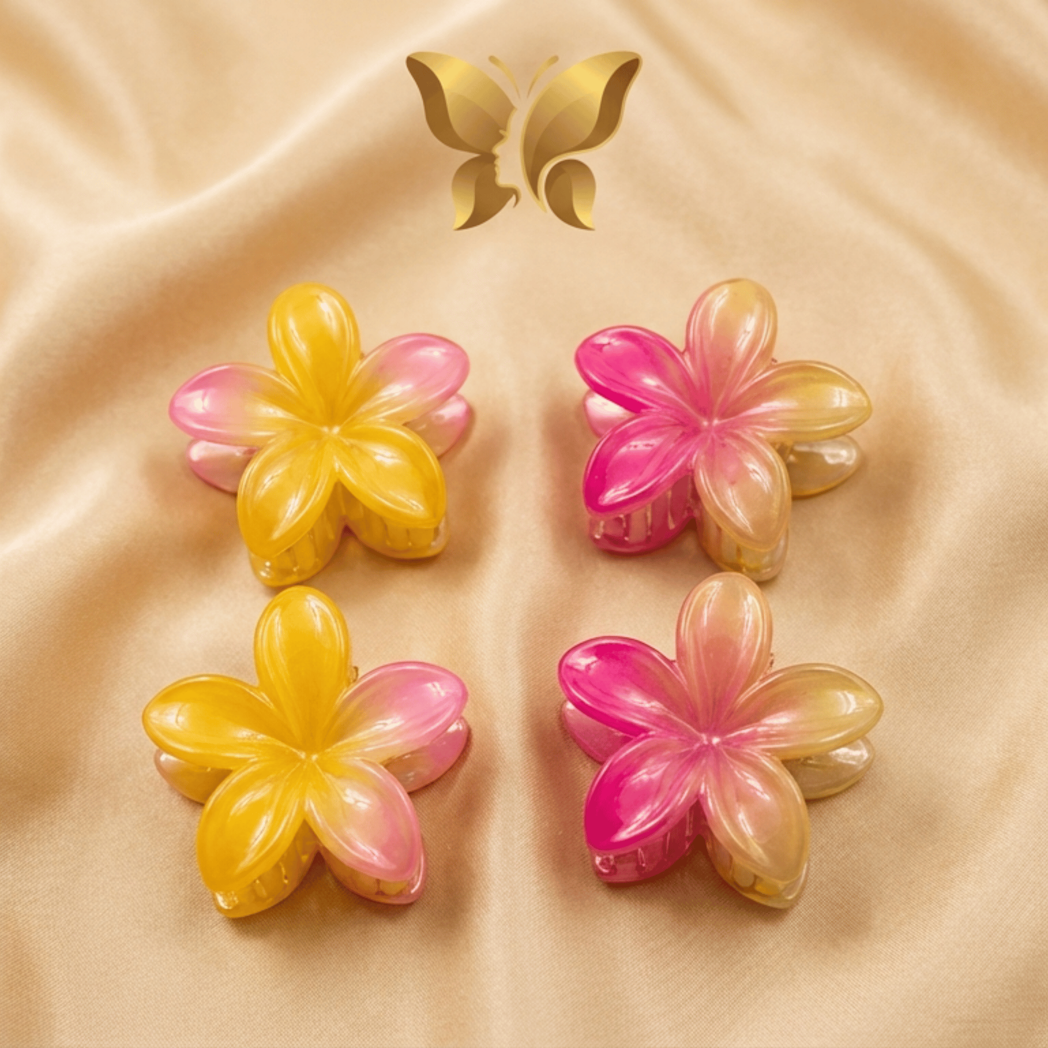 Bloom Glow Floral Claw Hair Clip Elegant Acrylic Flower Hair Clip Strong Hold Stylish Hair Accessory - Image 12
