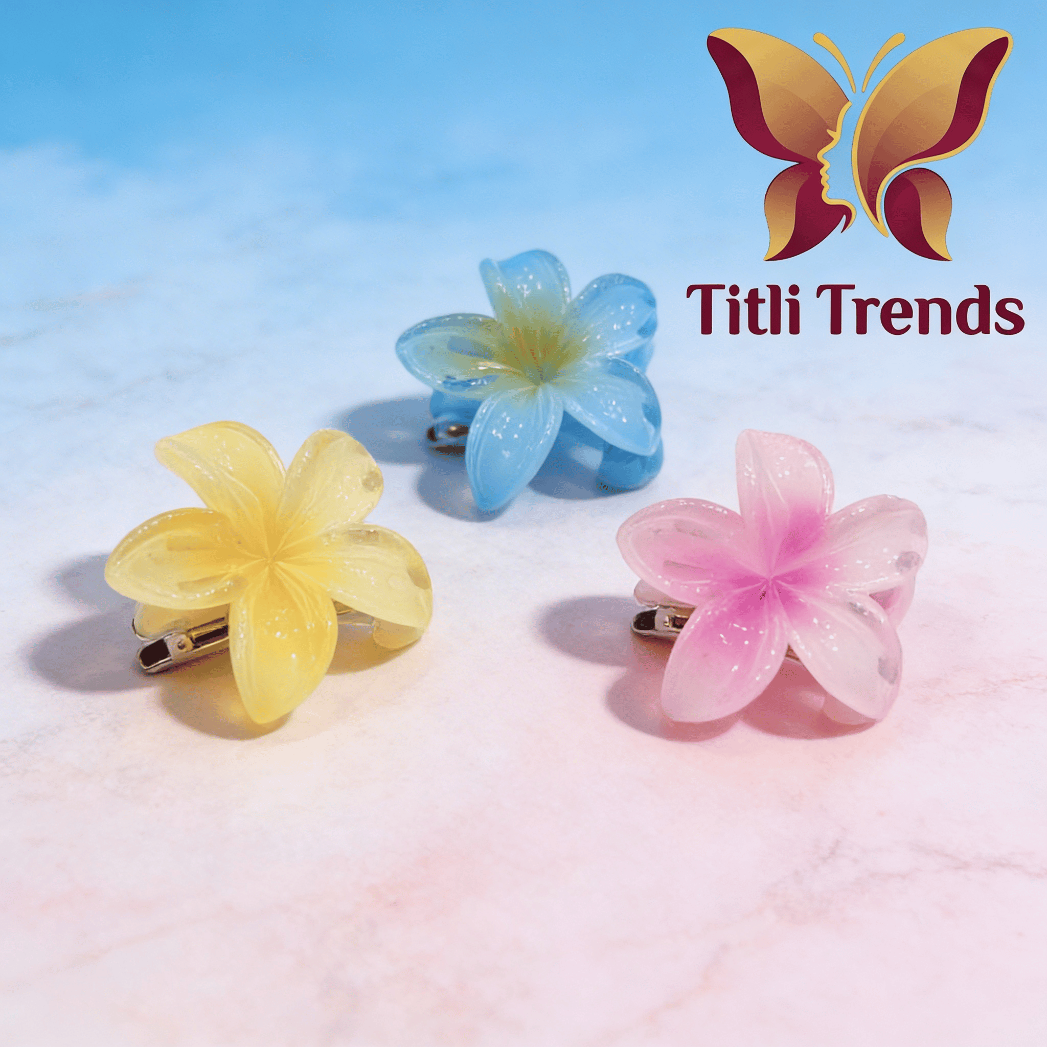 Bloom Glow Floral Claw Hair Clip Elegant Acrylic Flower Hair Clip Strong Hold Stylish Hair Accessory - Image 7