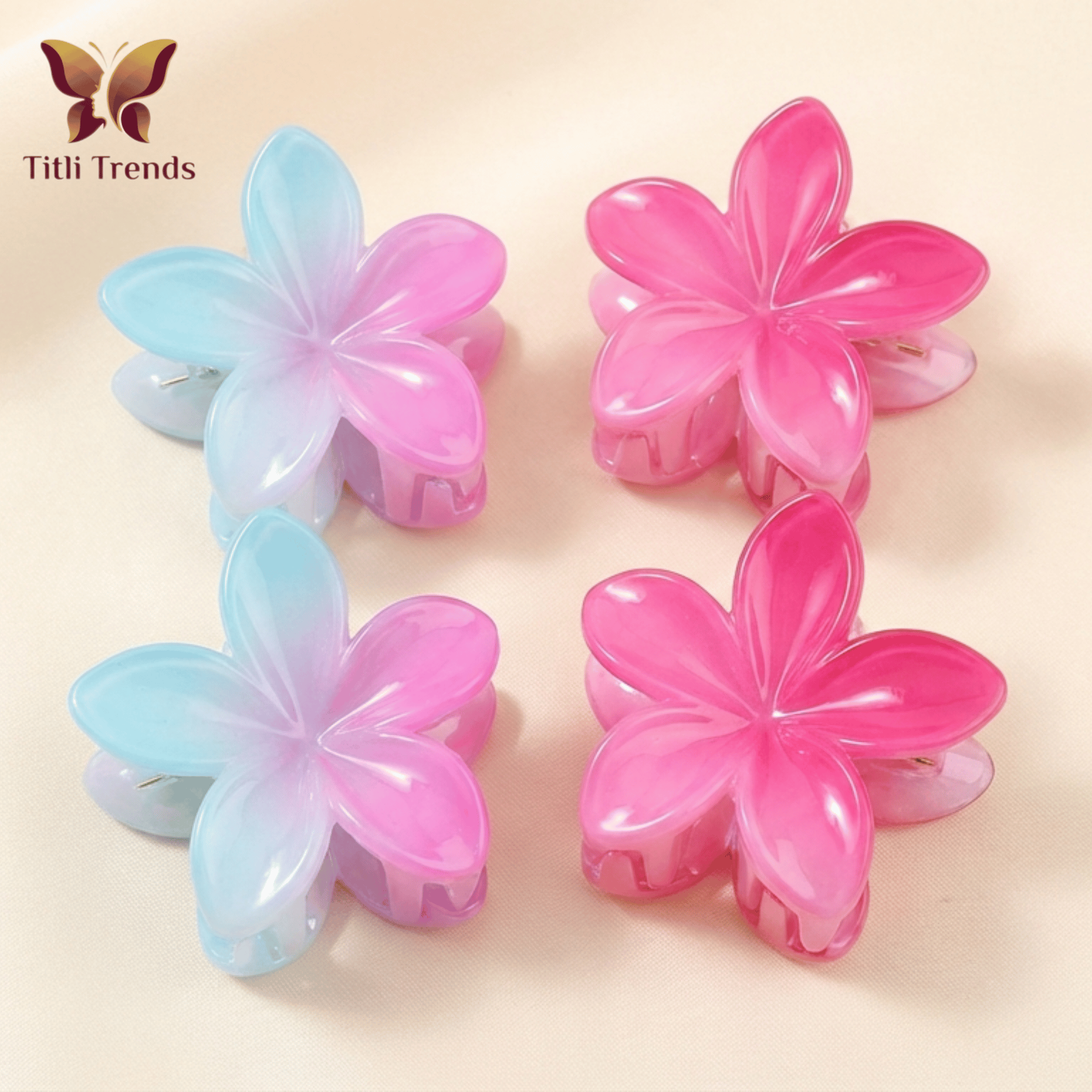Bloom Glow Floral Claw Hair Clip Elegant Acrylic Flower Hair Clip Strong Hold Stylish Hair Accessory - Image 11