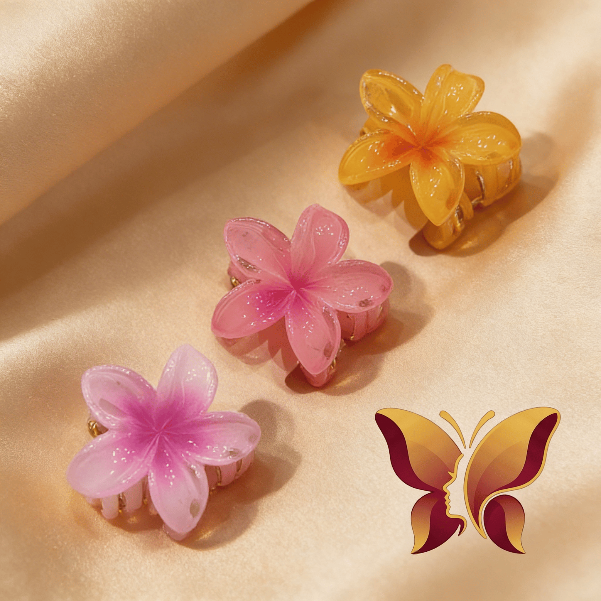 Bloom Glow Floral Claw Hair Clip Elegant Acrylic Flower Hair Clip Strong Hold Stylish Hair Accessory - Image 8