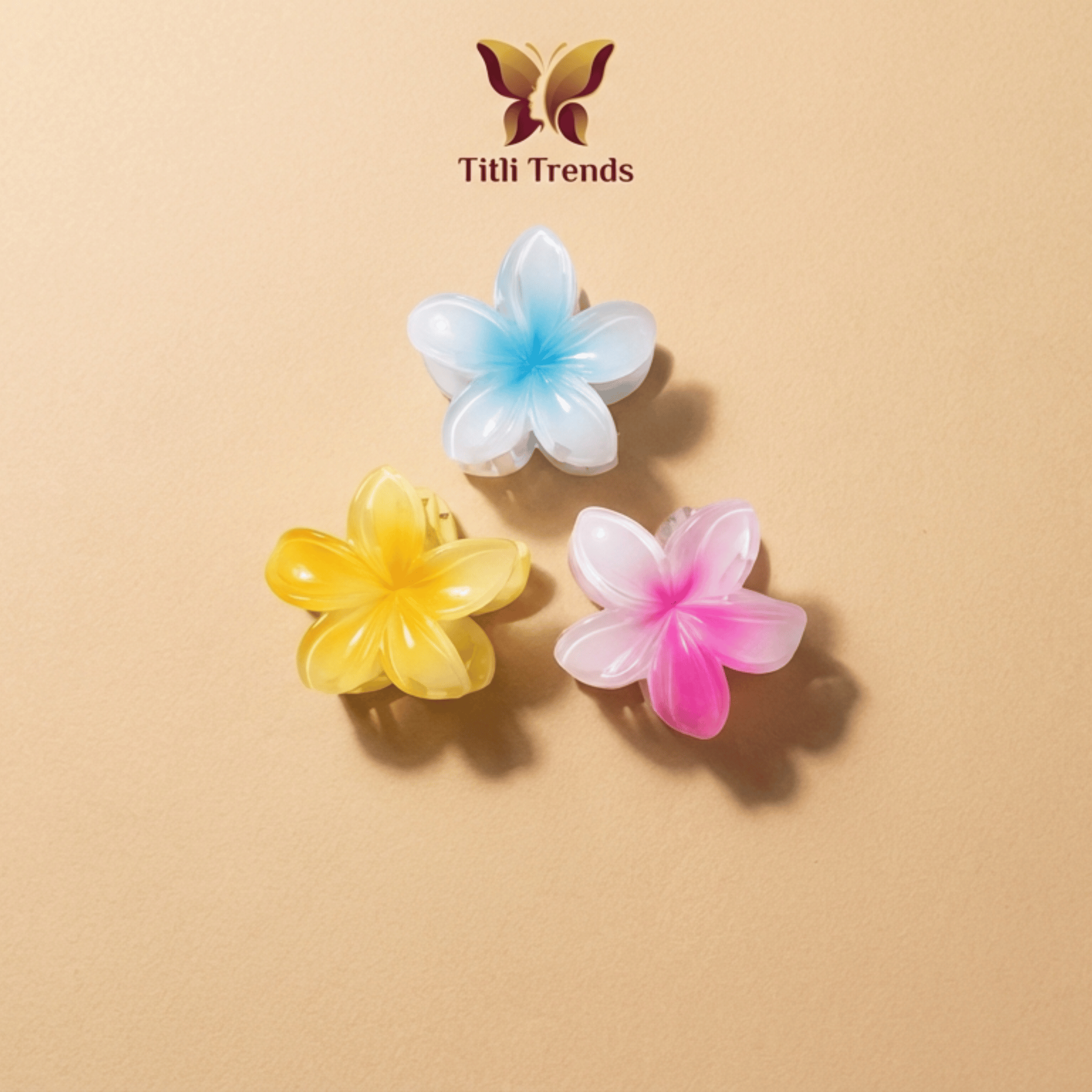 Bloom Glow Floral Claw Hair Clip Elegant Acrylic Flower Hair Clip Strong Hold Stylish Hair Accessory - Image 5