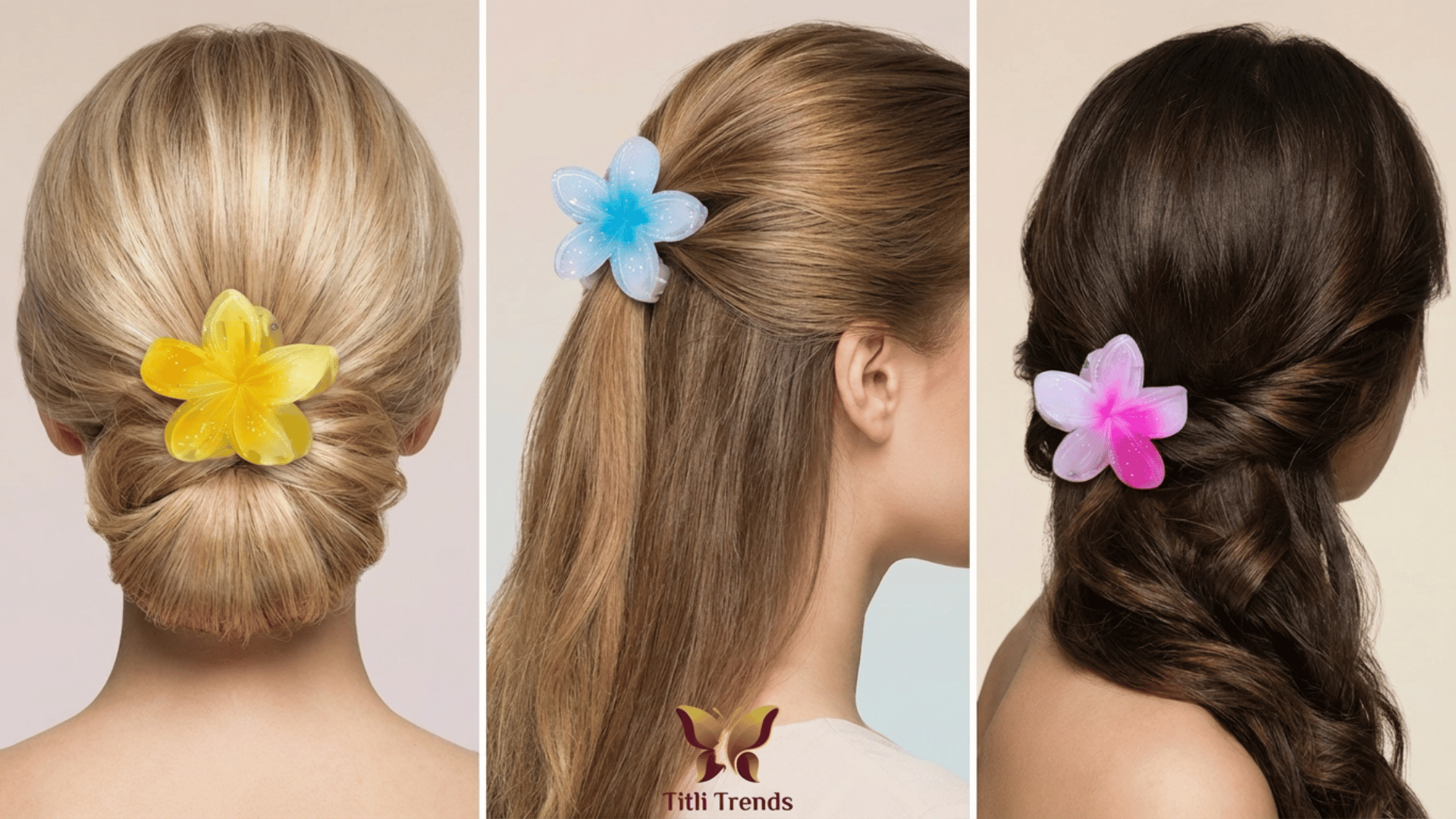 Bloom Glow Floral Claw Hair Clip Elegant Acrylic Flower Hair Clip Strong Hold Stylish Hair Accessory - Image 13