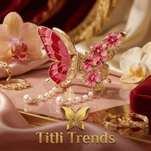 Butterfly Pearl Floral Hair Claw Clip with Tassels  Luxe Edition