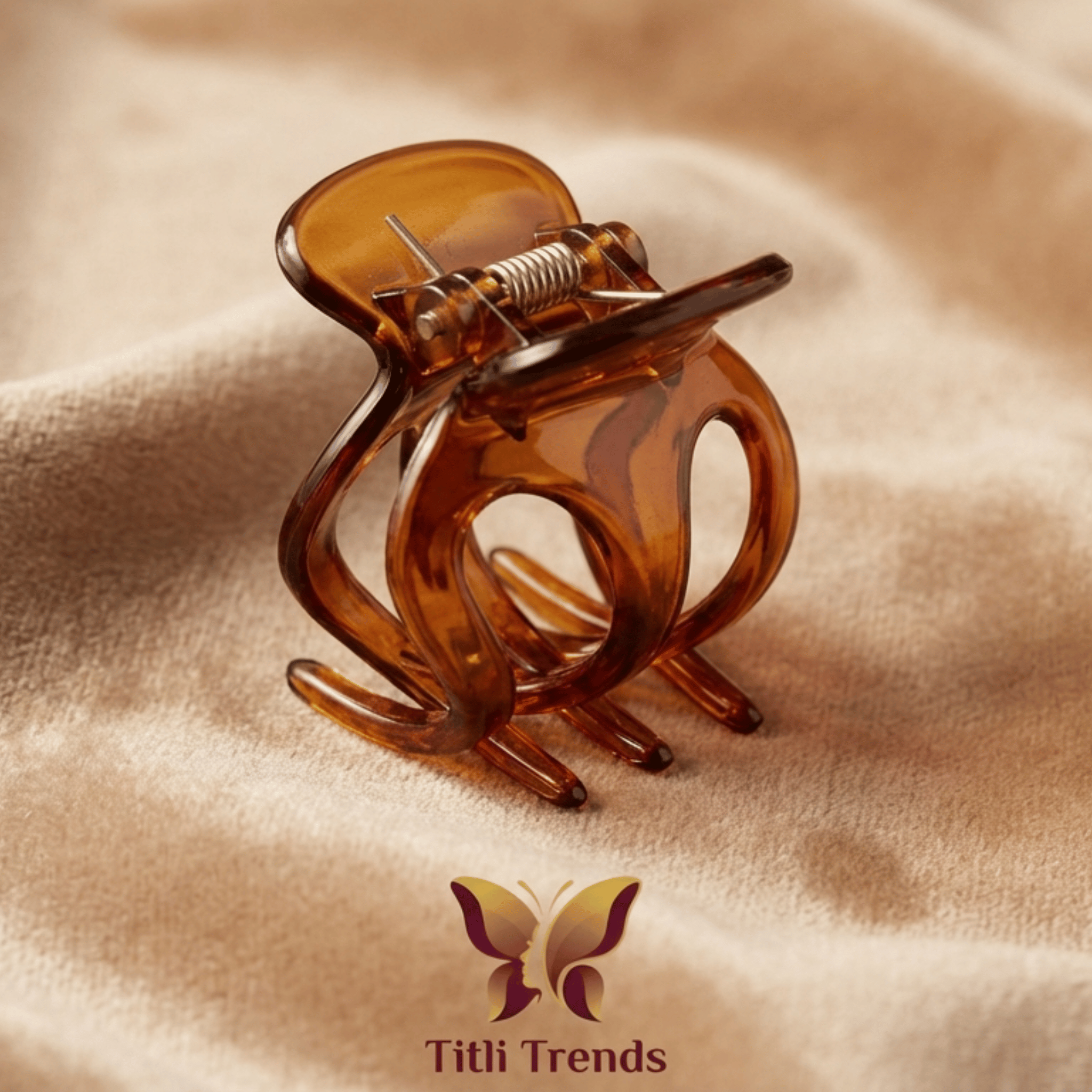 Classic Luxe Hair Claw Clip Transparent & Solid Finish Collection - Image 2