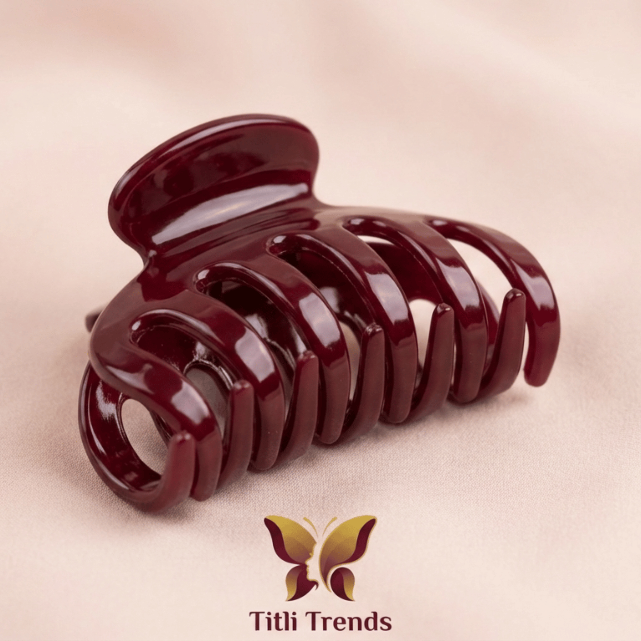 Classic Luxe Hair Claw Clip Transparent & Solid Finish Collection - Image 5