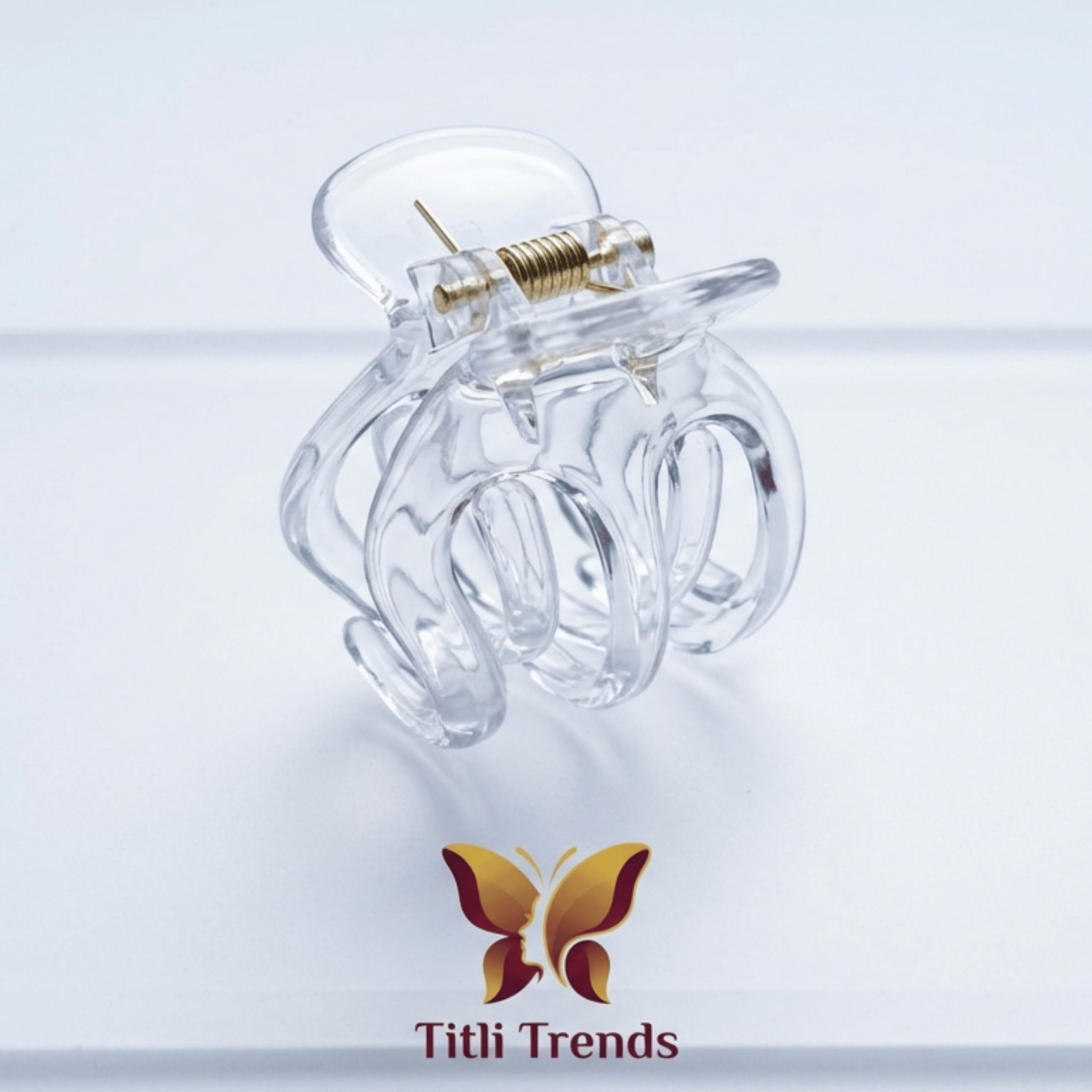 Classic Luxe Hair Claw Clip Transparent & Solid Finish Collection - Image 3