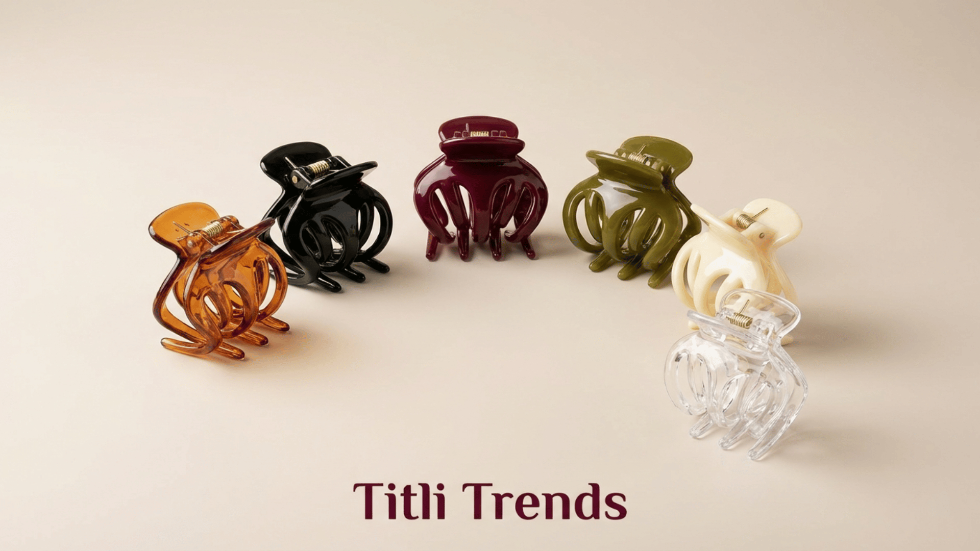 Classic Luxe Hair Claw Clip Transparent & Solid Finish Collection