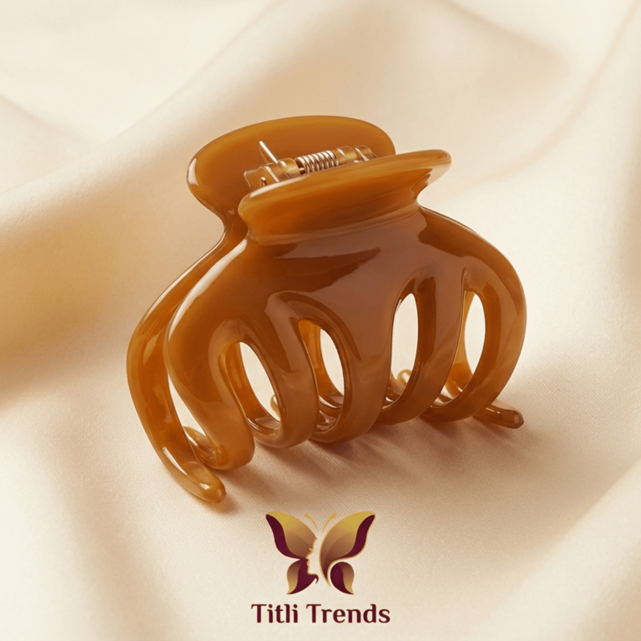 Classic Luxe Hair Claw Clip Transparent & Solid Finish Collection - Image 6