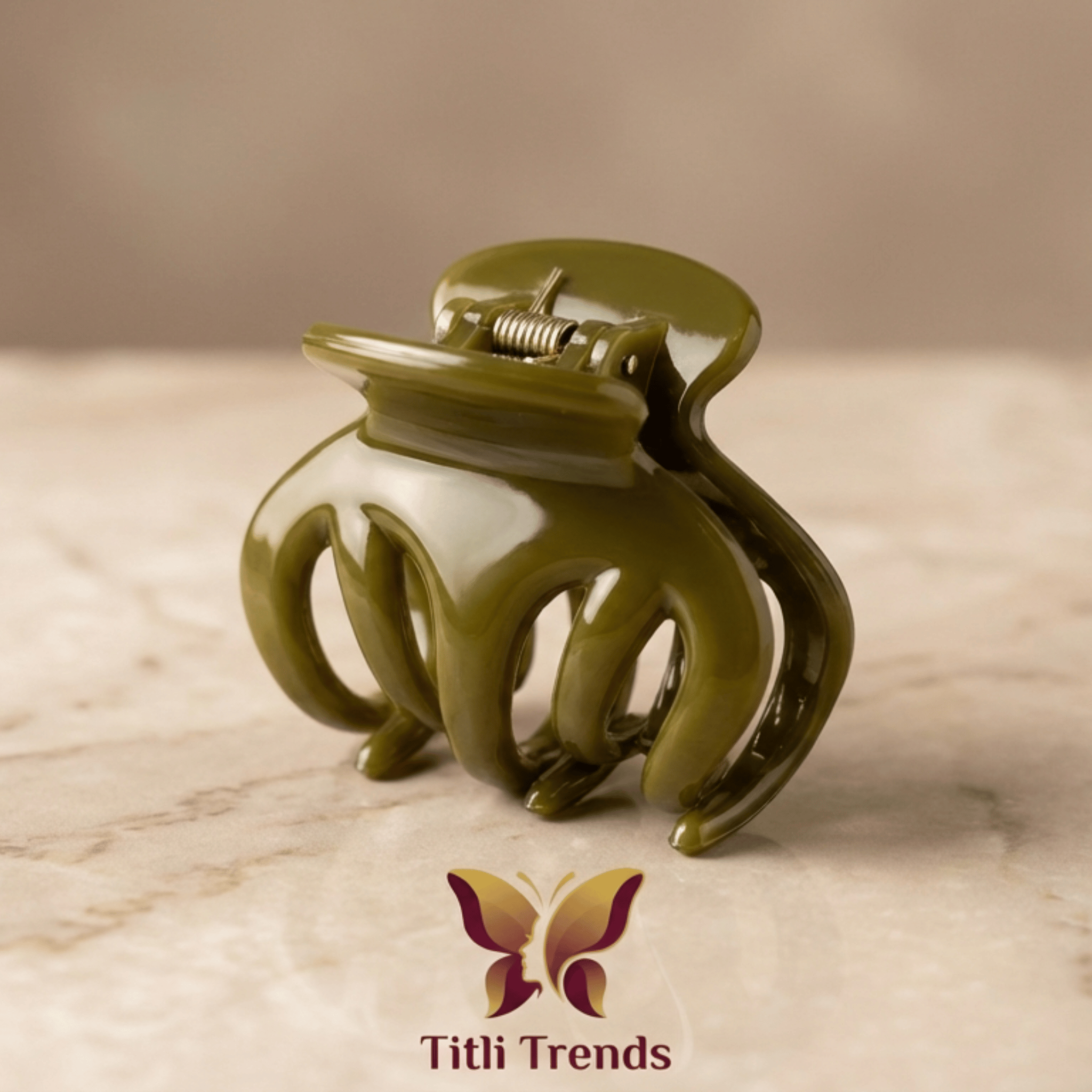 Classic Luxe Hair Claw Clip Transparent & Solid Finish Collection - Image 8