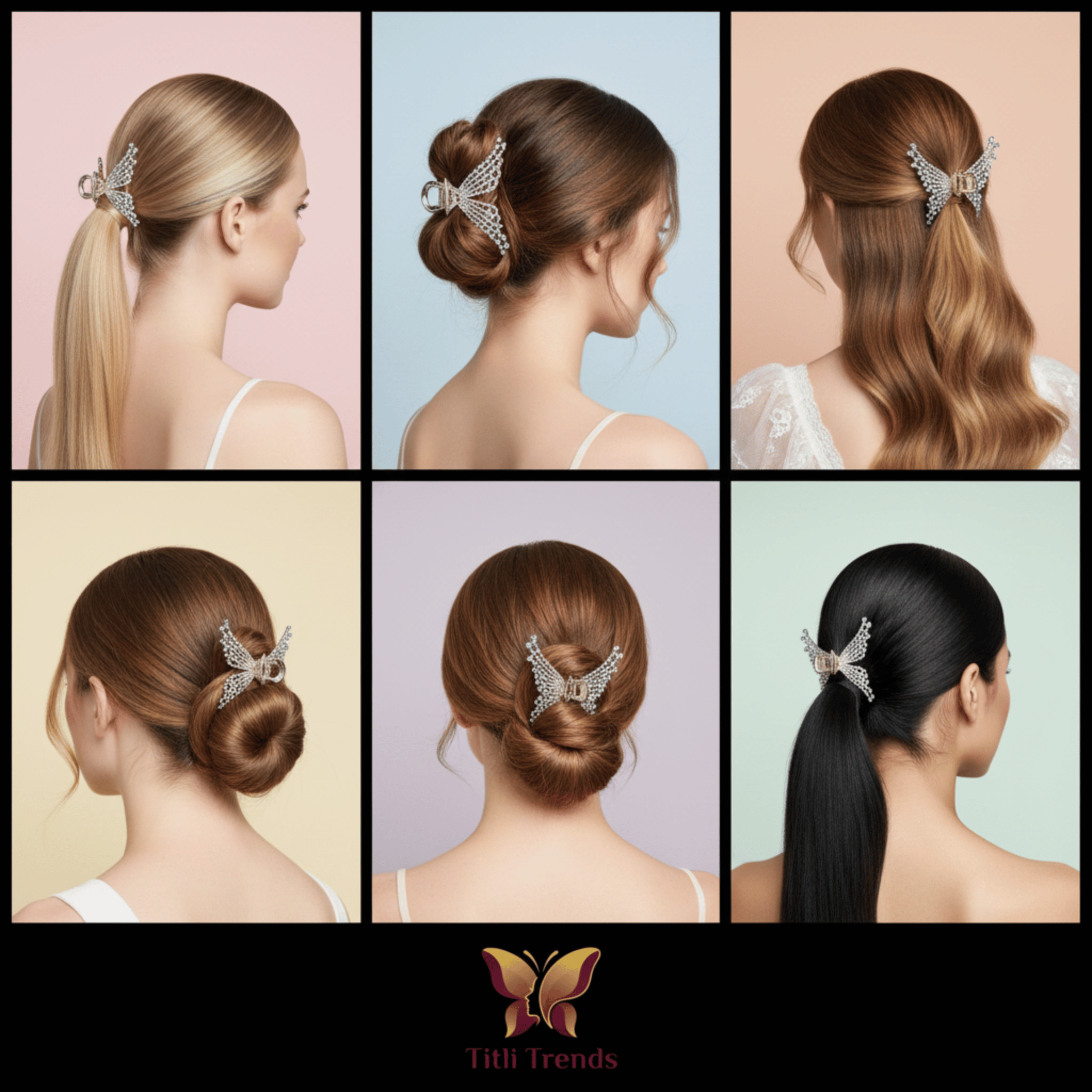 Crystal Wing Luxe Metal Hair Claw Clip Elegant Rhinestone Luxury Hair Accessory for Women & Girls - Image 6