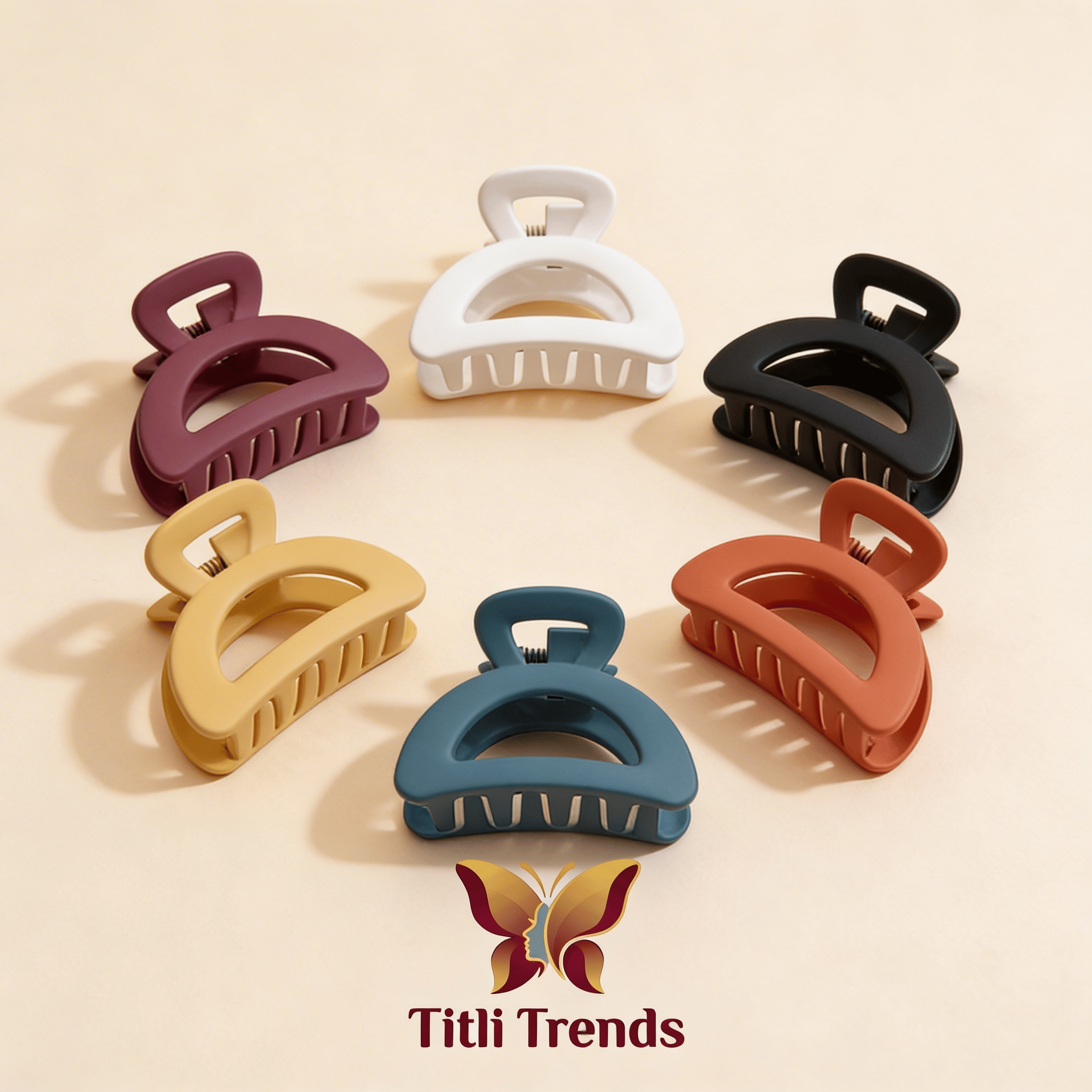 Elegant Matte Hair Claw Clip – Strong Hold Classic Fashion Hair Clamp