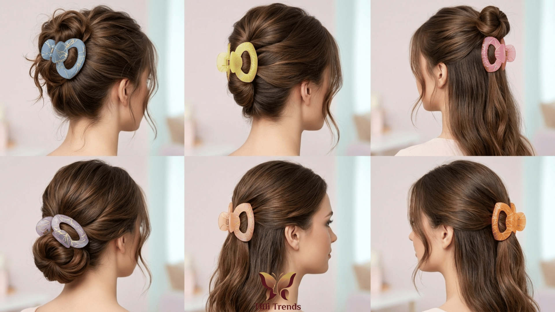 Golden Splash Acrylic Claw Clip Premium Hair Clip - Image 10