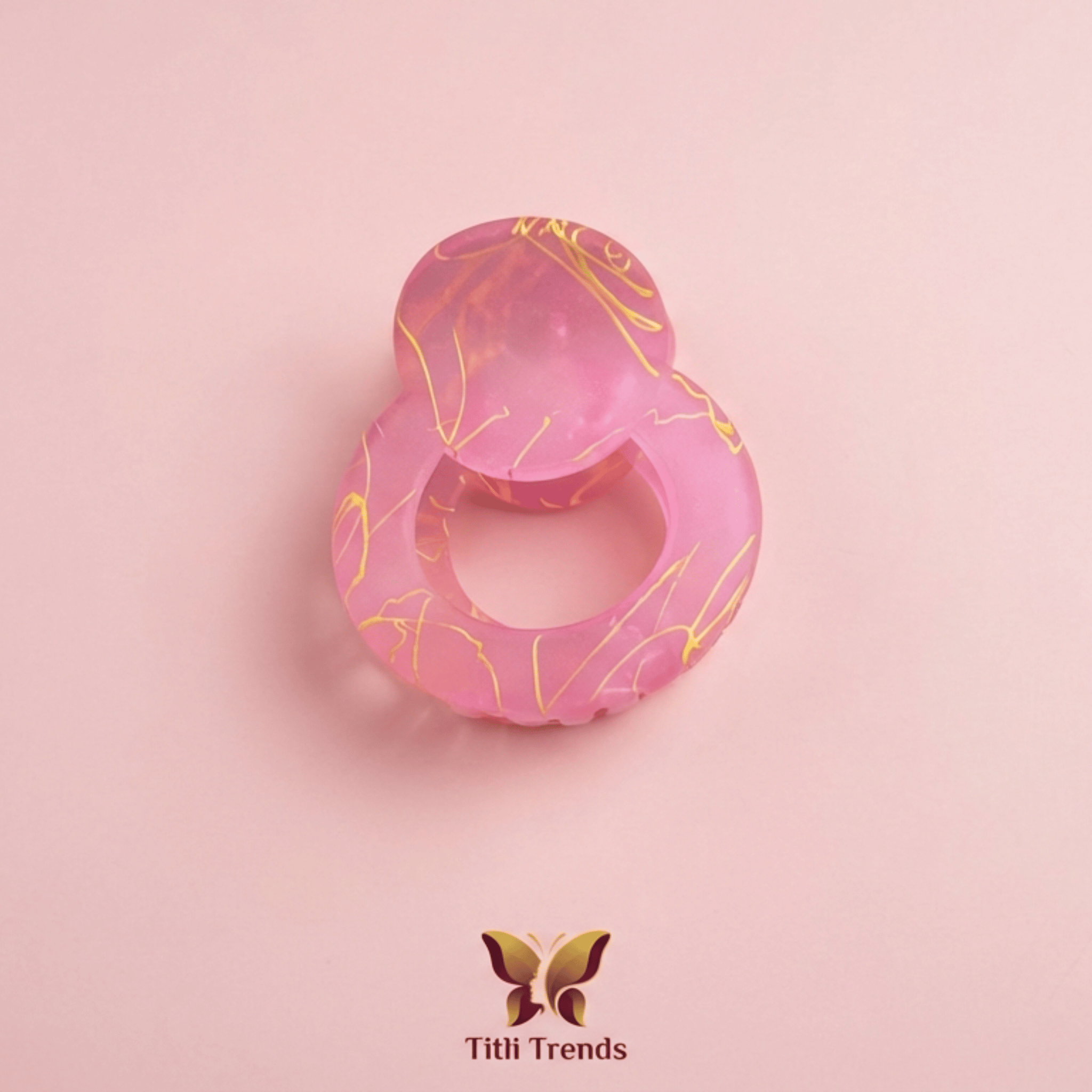 Golden Splash Acrylic Claw Clip Premium Hair Clip - Image 3