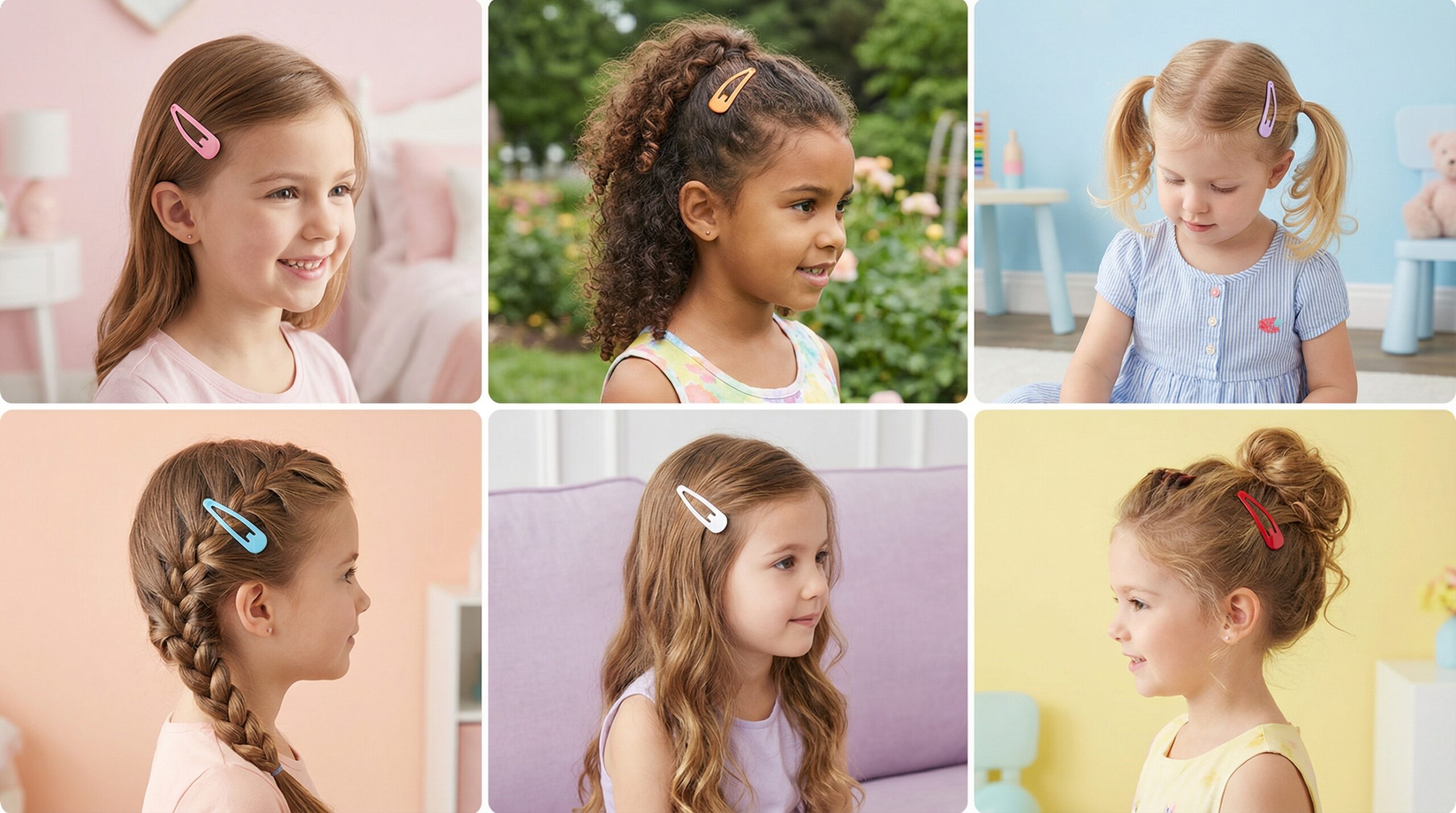 Pack of 10 Colorful Hair Clips for Kids – Cute Mini Snap Clips for Girls - Image 5