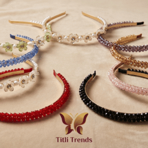 Luxe Crystal Floral Hair Headband for Girls & Women