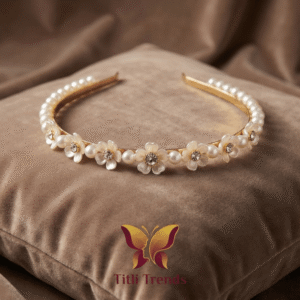 Head Band Ivory Floral