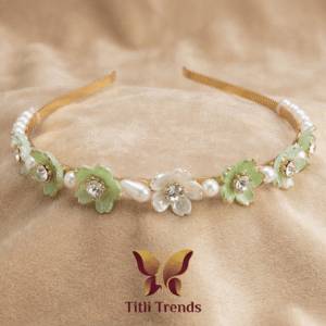 Head Band Mint Green Floral