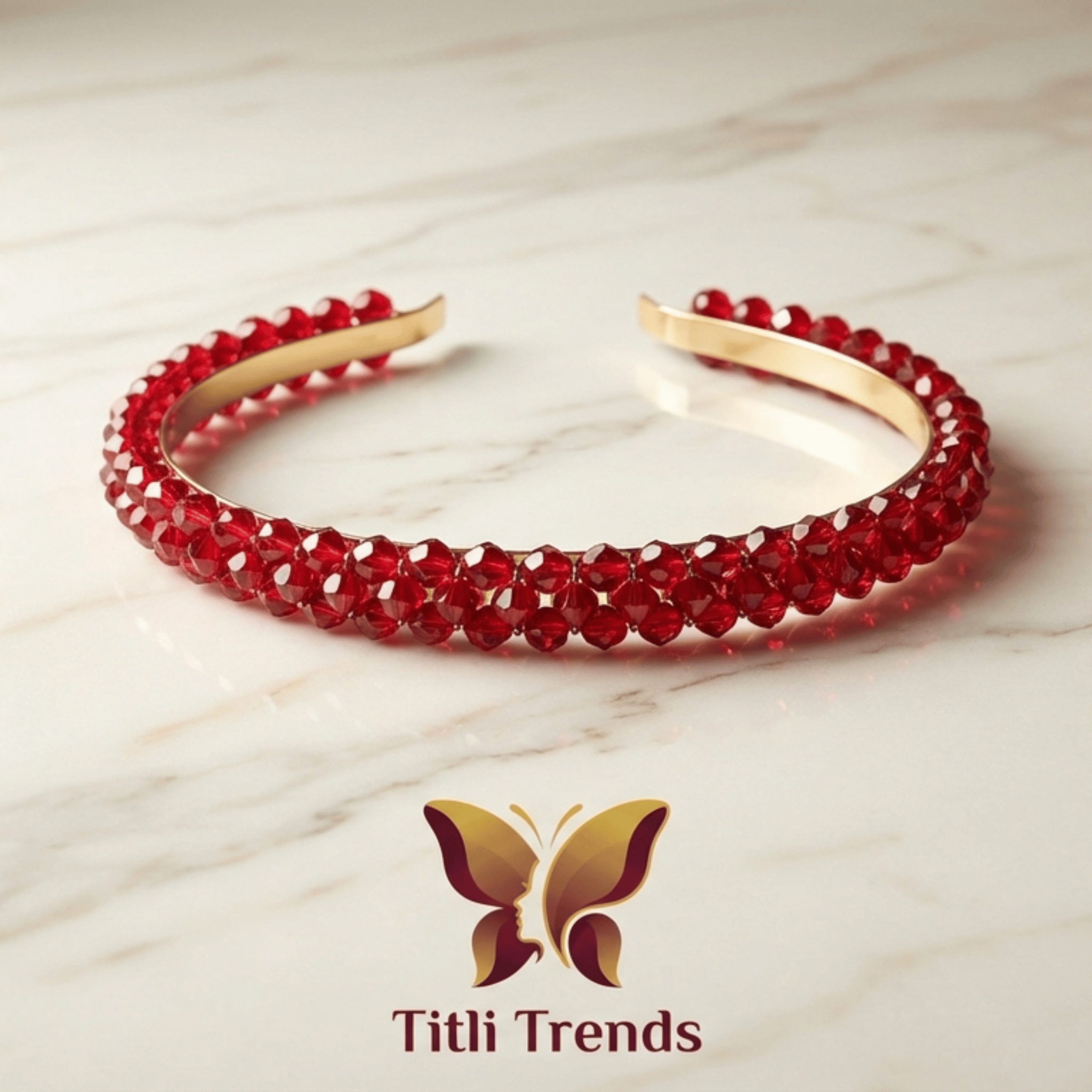 Luxe Crystal Floral Hair Headband for Girls & Women - Image 9