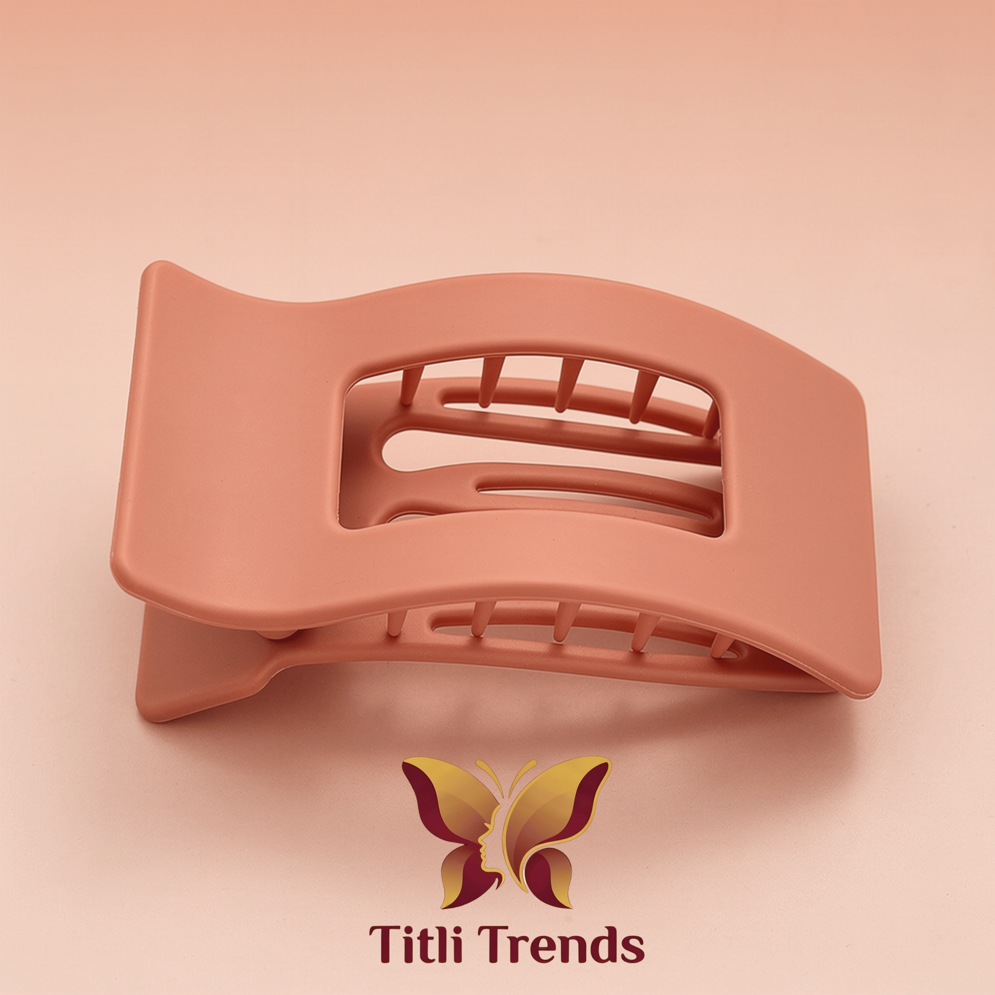 Matte Double Grip Rectangle Hair Claw Clip for Girls & Women - Image 6