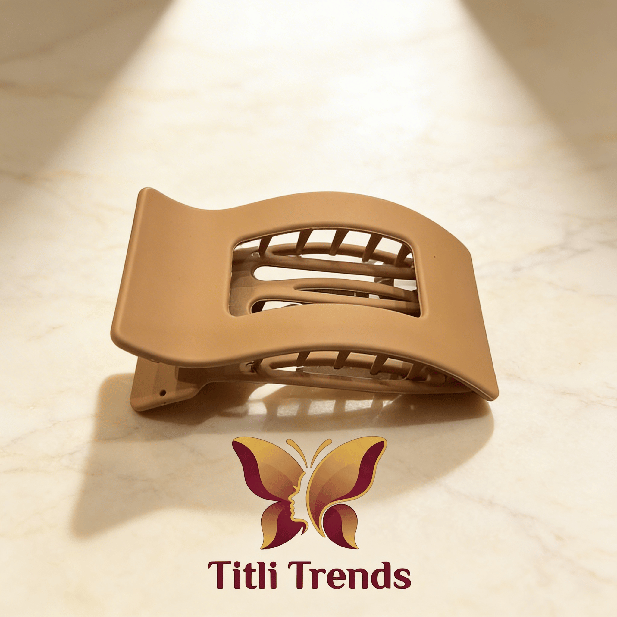 Matte Double Grip Rectangle Hair Claw Clip for Girls & Women - Image 10