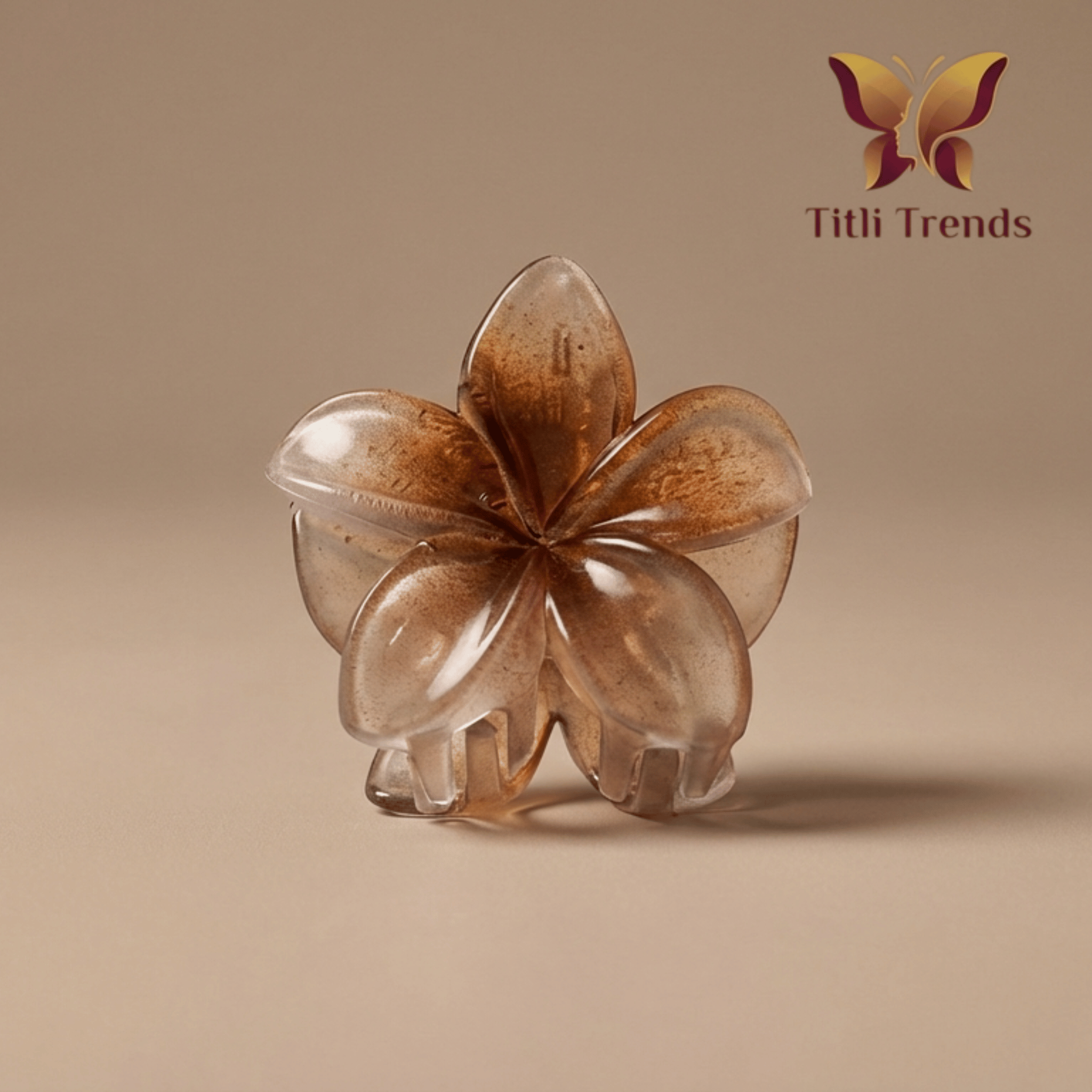 Matte Floral Acrylic Transparent Hair Claw Clip Elegant Flower Hair Clip for Women & Girls - Image 5