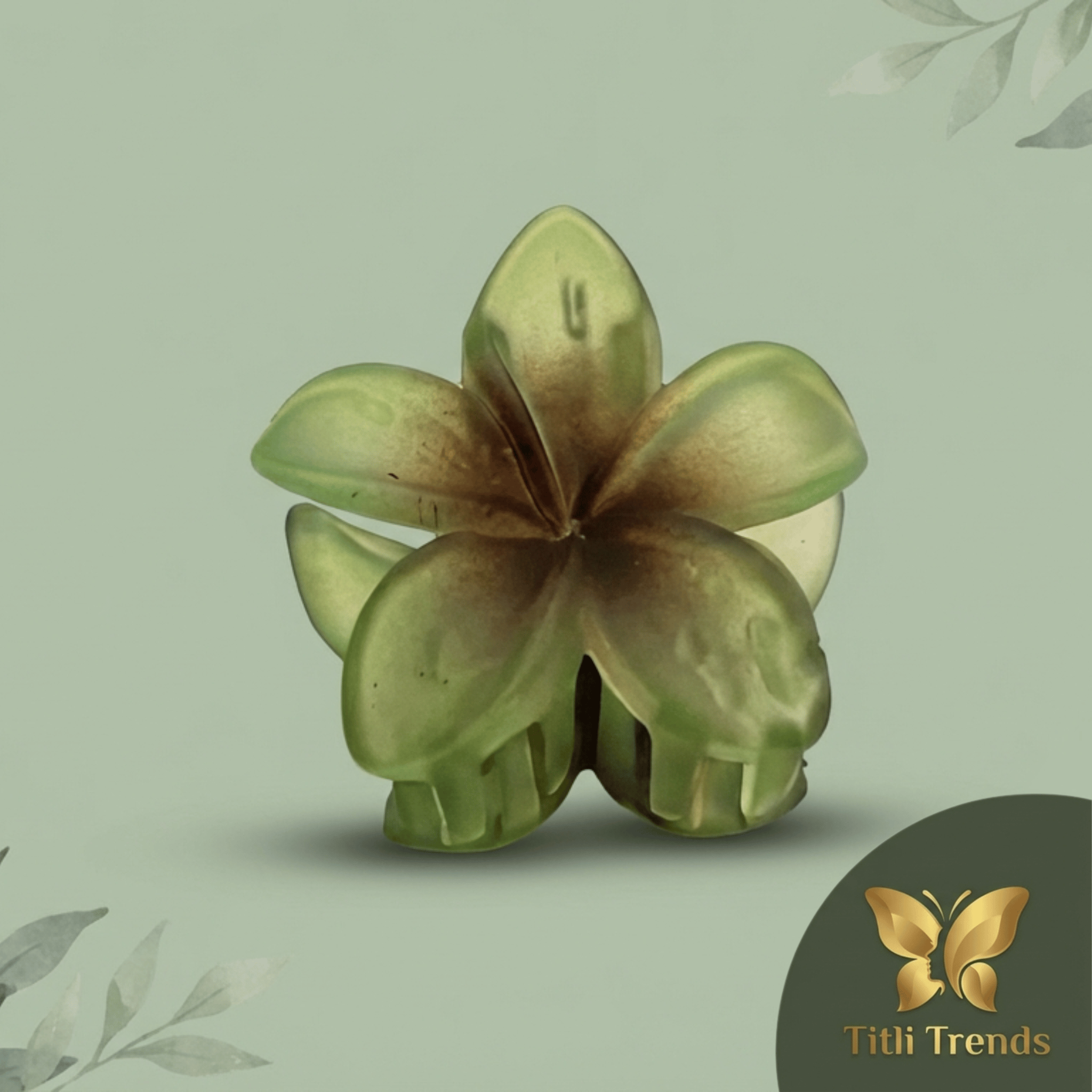 Matte Floral Acrylic Transparent Hair Claw Clip Elegant Flower Hair Clip for Women & Girls - Image 3