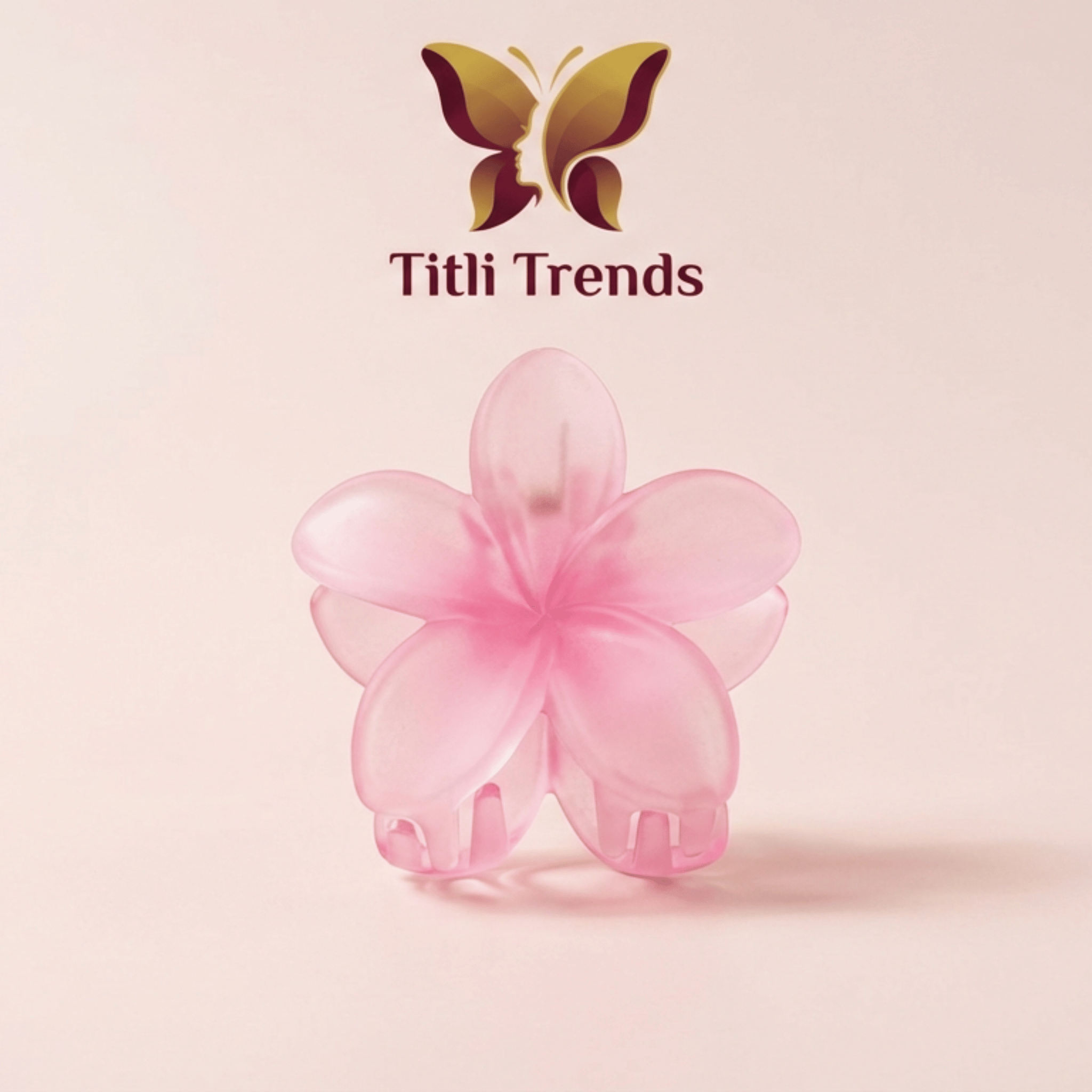Matte Floral Acrylic Transparent Hair Claw Clip Elegant Flower Hair Clip for Women & Girls - Image 7