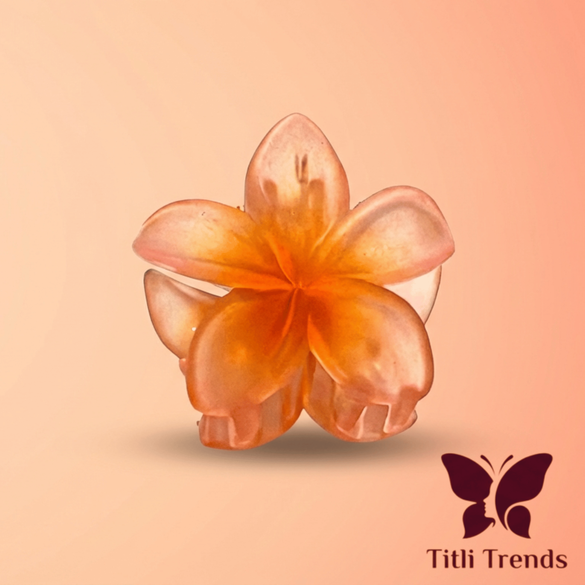 Matte Floral Acrylic Transparent Hair Claw Clip Elegant Flower Hair Clip for Women & Girls - Image 6