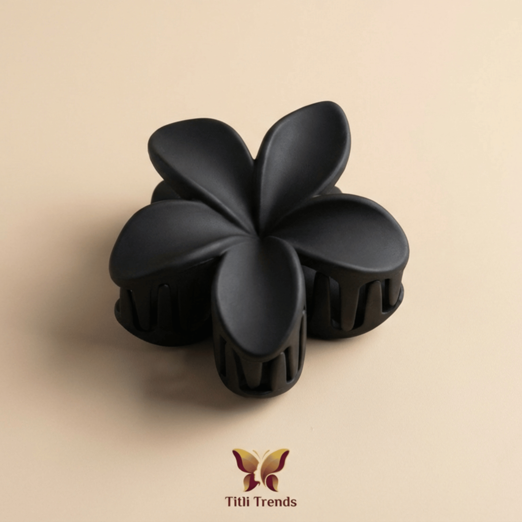 Matte Floral Hair Claw Clip Elegant Multi-Color Flower Hair Clip for Women & Girls | Strong Hold Matte Finish - Image 3