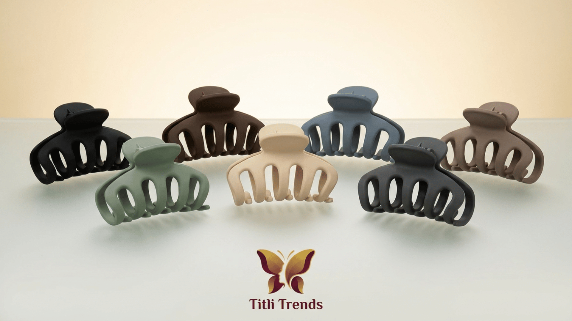 Matte Hair Claw Clip Strong Hold Minimalist Multi-Color Hair Clutcher for Women & Girls | Durable Everyday Hair Accessory