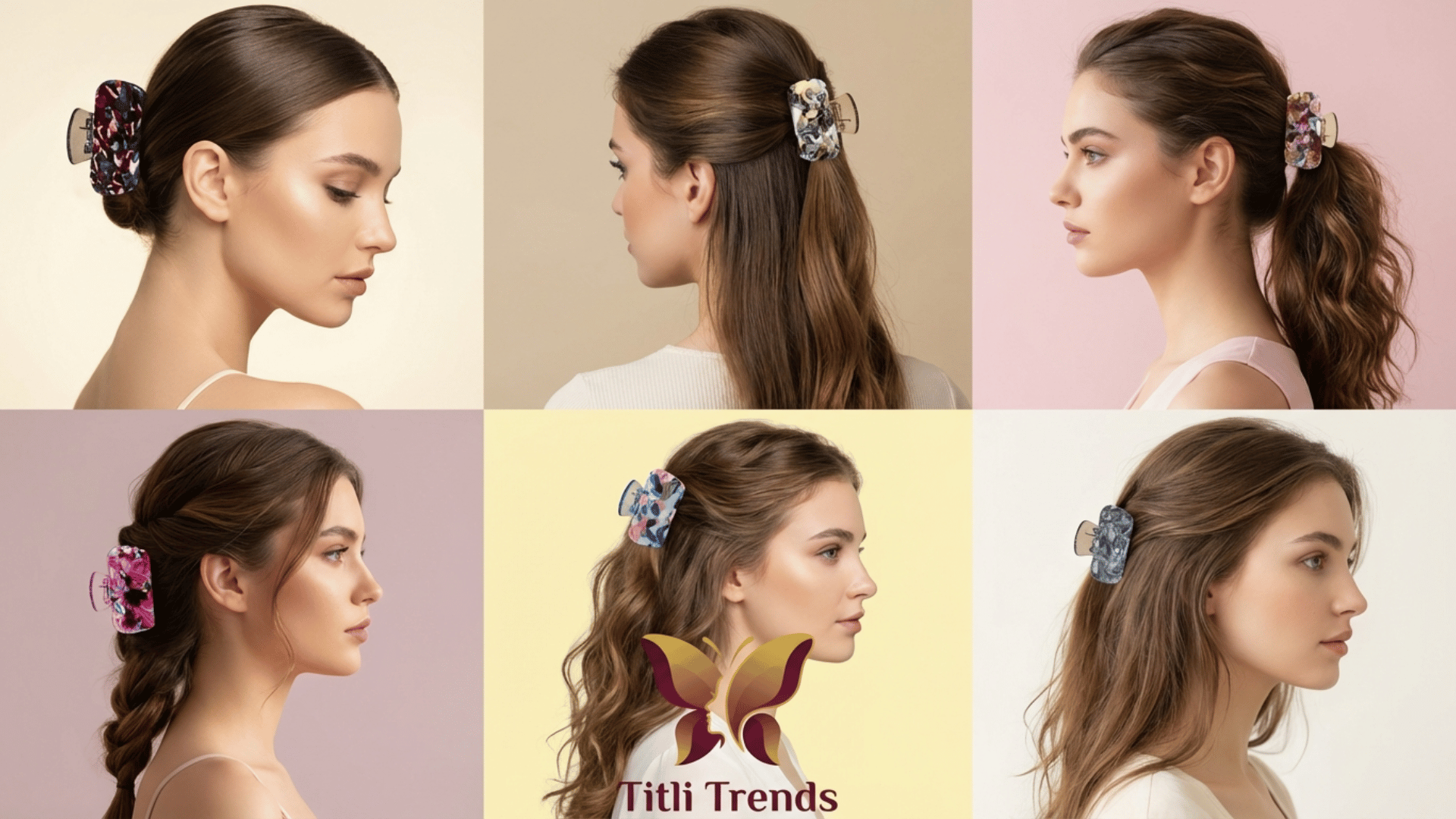 Matte Loop Hair Claw Clip Multi-Color Strong Hold Hair Clip for Women & Girls | Stylish Matte Hair Accessory - Image 16