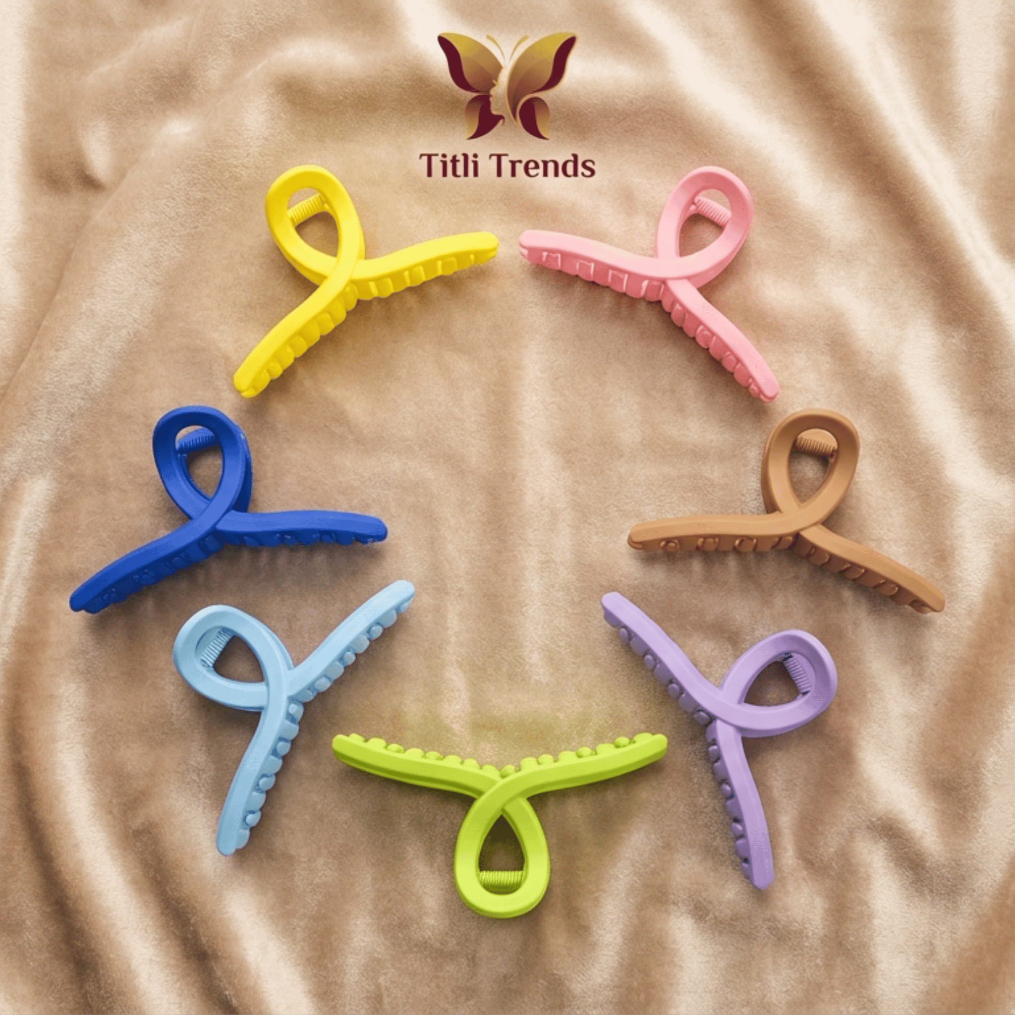 Matte Loop Hair Claw Clip Elegant Strong Hold Hair Clip for Women & Girls | Multi-Color Stylish Hair Accessory