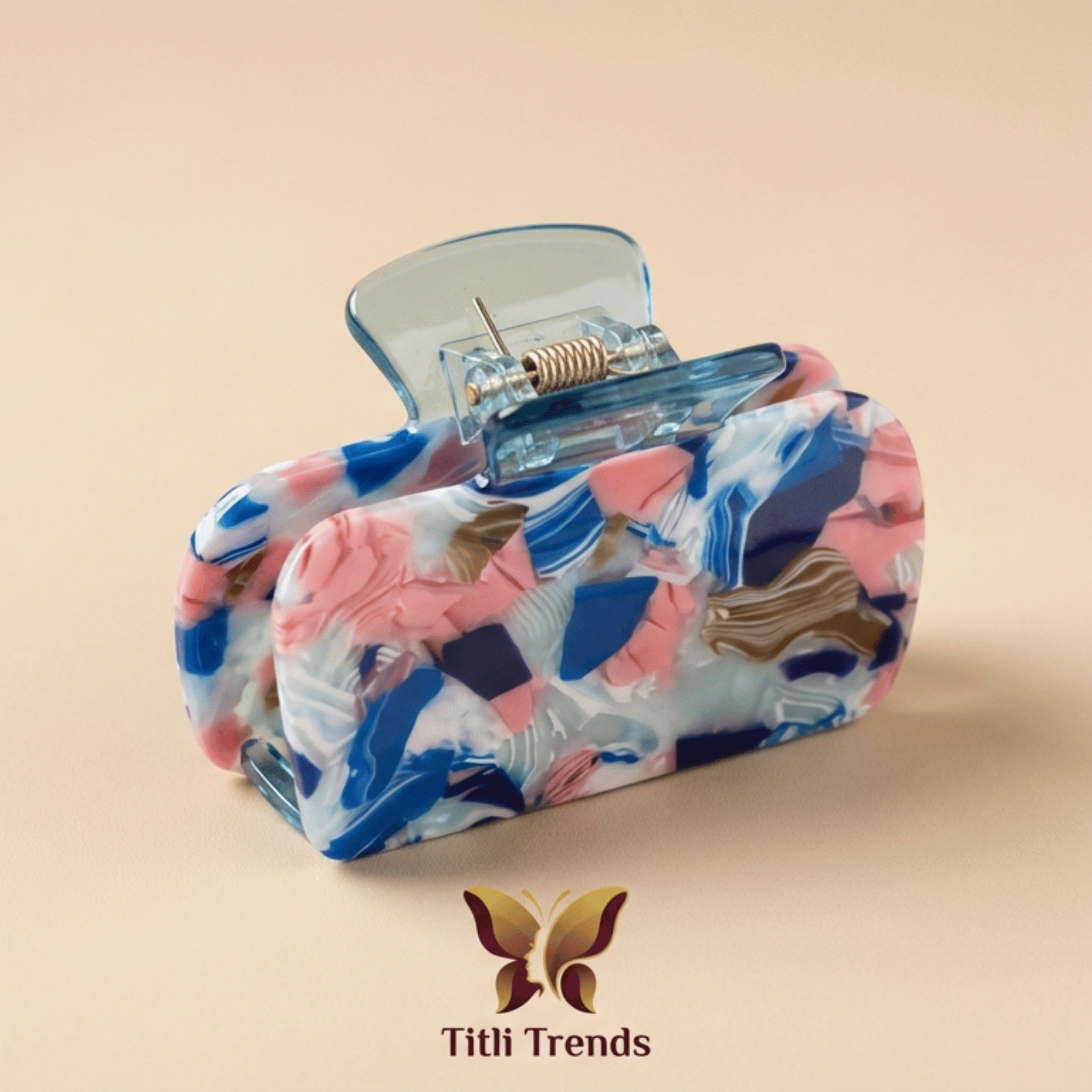 Matte Loop Hair Claw Clip Multi-Color Strong Hold Hair Clip for Women & Girls | Stylish Matte Hair Accessory - Image 8