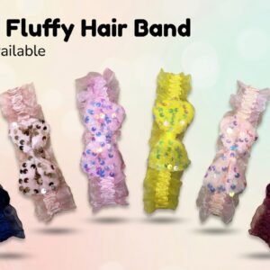 Toddler Fluffy Hair Band – Soft Elastic Baby Girls Headband with Bow